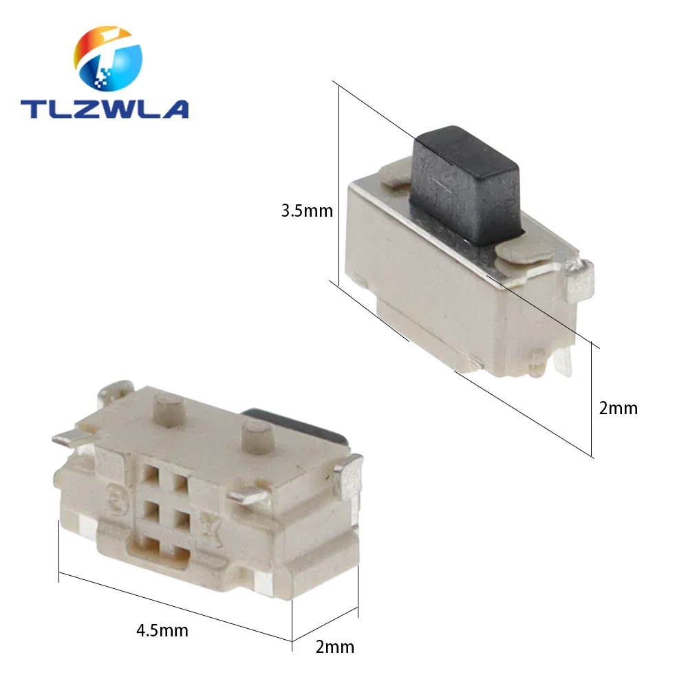 100PCS 2x4x3.5mm 2*4*3.5mm Touch Switch SMD MP3 MP4 MP5 Tablet PC Power Switch Tactile Tact Push Button Micro Switch