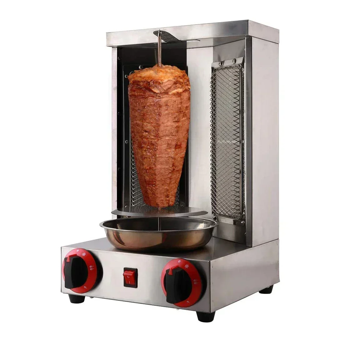 For 110v 220v Gas Kebab Shawarma Electric Heating BBQ Lamb Griddle Vertical Meat Roaster Baking Oven Machine