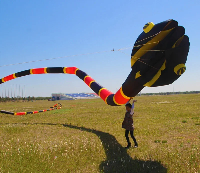 Large snake soft kites professional kites for adults kite flying steering kites inflatable kite large kite flying kevlar volant