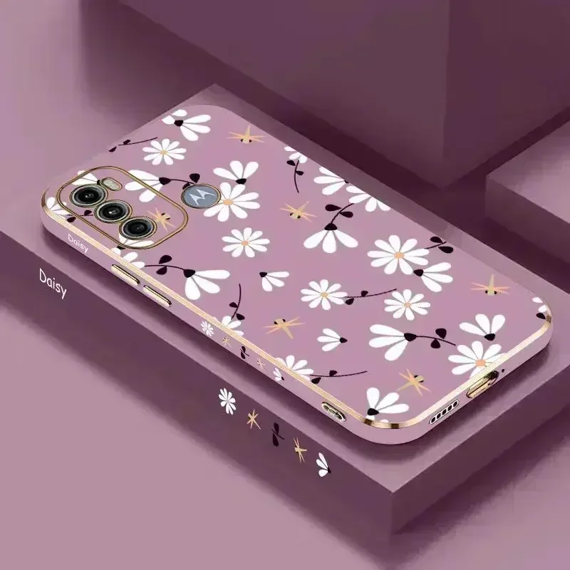 Daisies Phone Case For Motorola Moto G60 G53 G52 G50 G42 G30 G20 G22 G52 E20 E7 Plus G9 Play G8 Power Cover