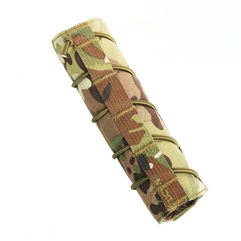 Camouflage Airsoft Suppressor Cover 1000D Protector Case for Sniper Hunting Shooting 1PC