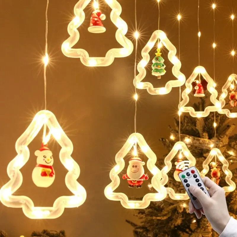 Świąteczna kula życzeń LED wróżka kurtyna świetlna girlanda ślubna świąteczna girlanda lampa do dekoracji pokoju domowego Navidad