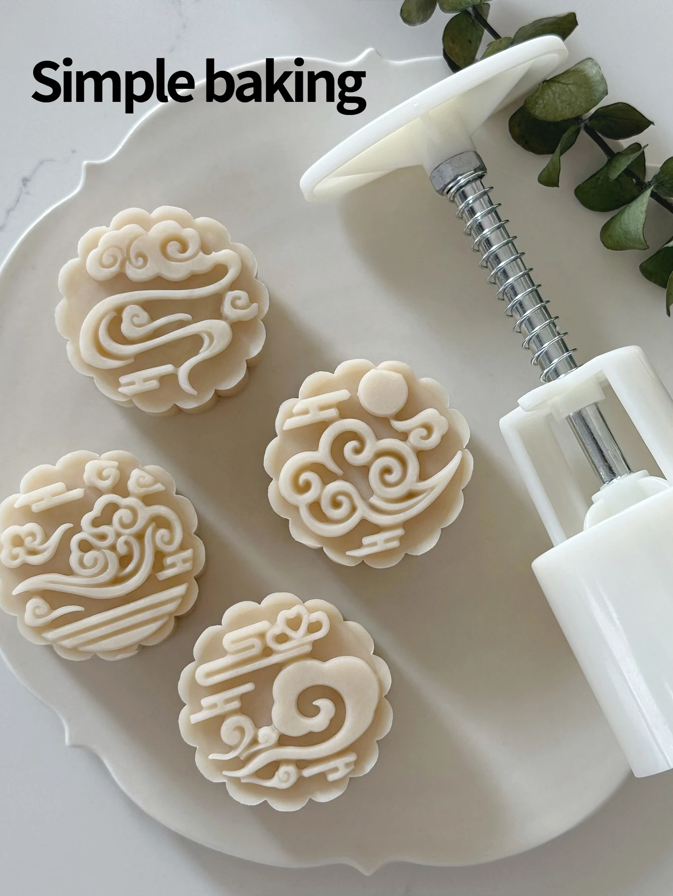 Lucky Cloud Series Pastry Molds, Green Bean Pastry Making Tools, Mid-Autumn Festival Mooncake Molds, Hand-Pressed Maamoul Molds