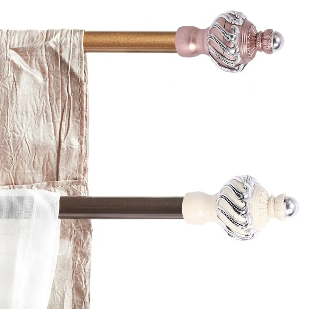 1Pcs Hardware Accessory Curtain Rod Decorative Head Plastic Drape Rod End Cap Cover Home Decoration European