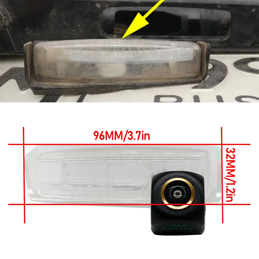 HD للرؤية الليلية احتياطية كاميرا الرؤية الخلفية لتويوتا أوريون كامري XV40 Ractis NCP100 NCP120 2005 ~ 2016 CCD كاميرا لوحة الترخيص #2