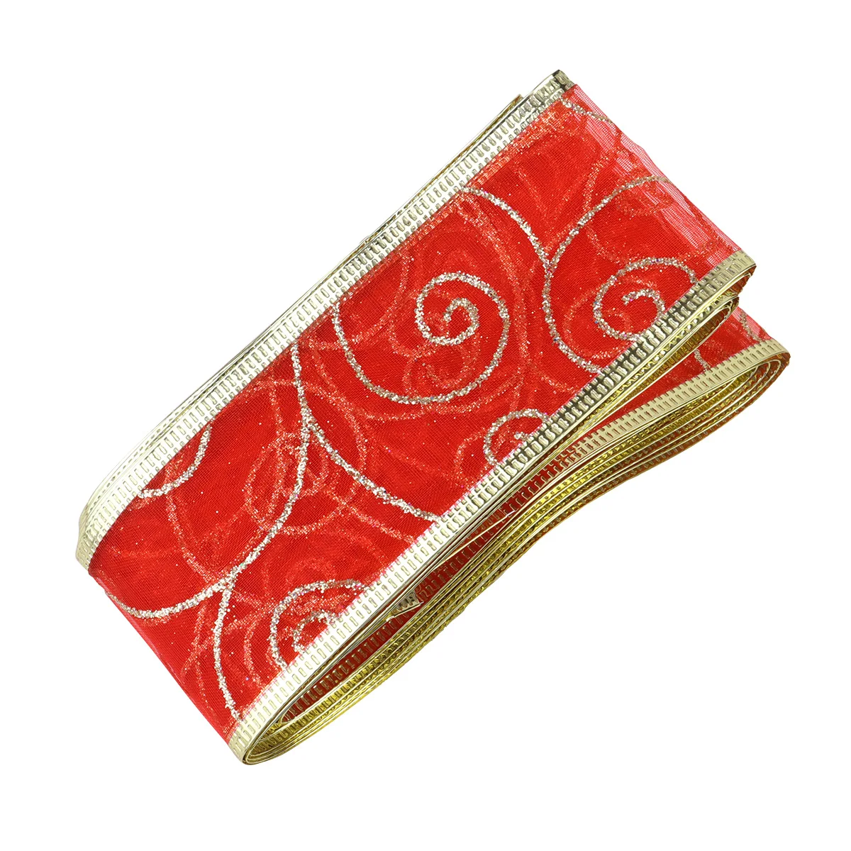 

Decorative Ribbon Roll Double Faced Holiday Wired Christmas Ribbons for Crafts Gift Wrapping Tree Ribbons For Crafts Packaging