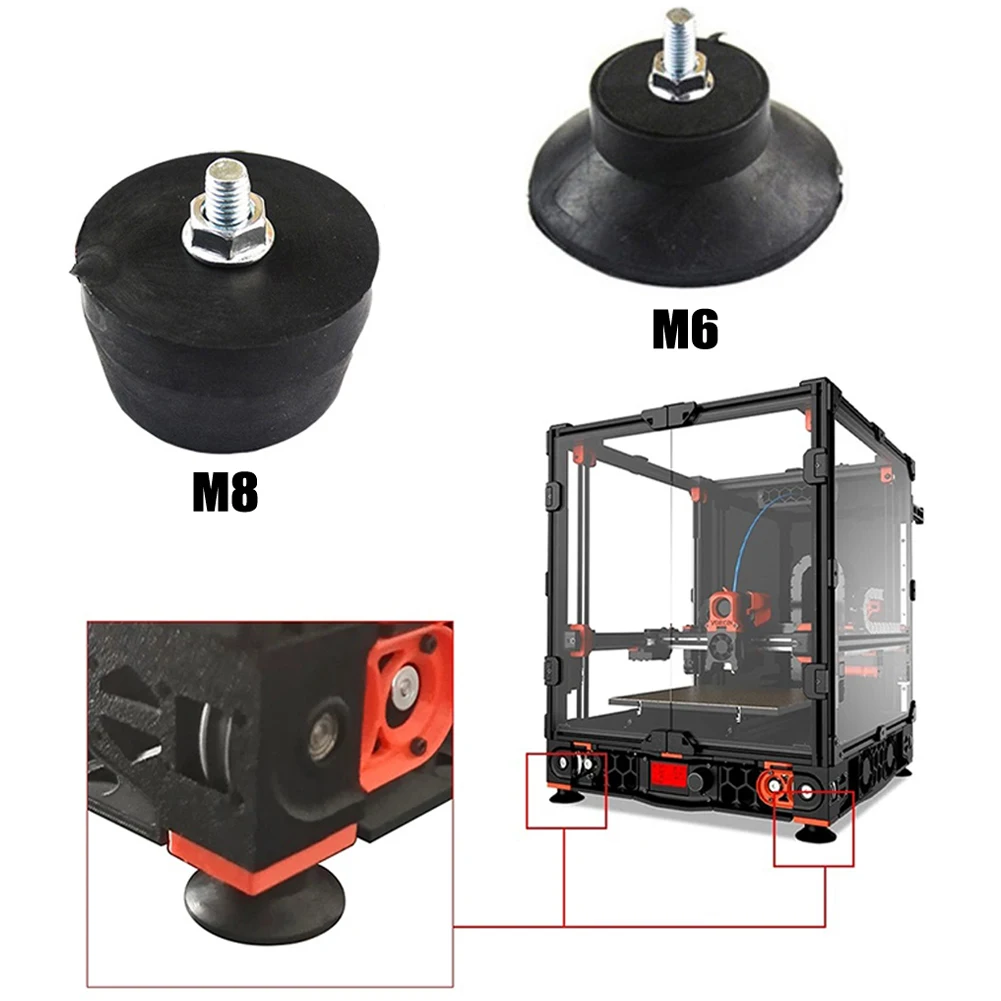 M6/M8 Air Compressor Rubber Foot Pad Shockproof Components For Air Pumps Oil-Machines Air Compressors