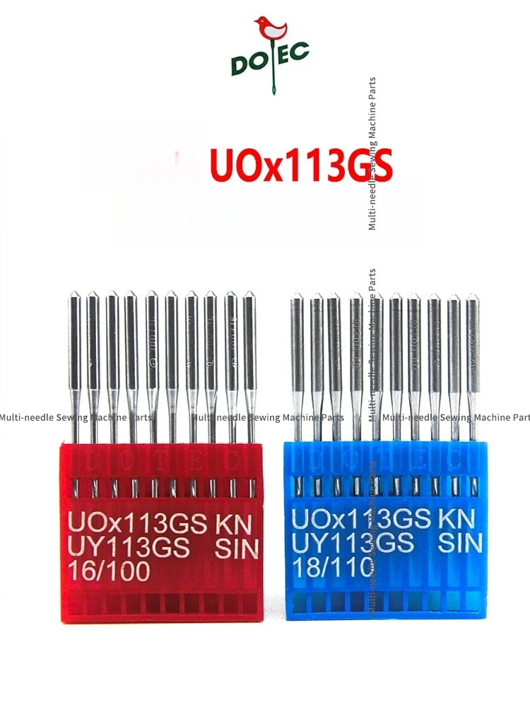

100 шт., 10 пакетов Uo113gs Uox113gs Kn Dotec Needles Uy113gs Sin Silver, короткая игла для Siruba Vc008, резиновая машина, нижняя резьба
