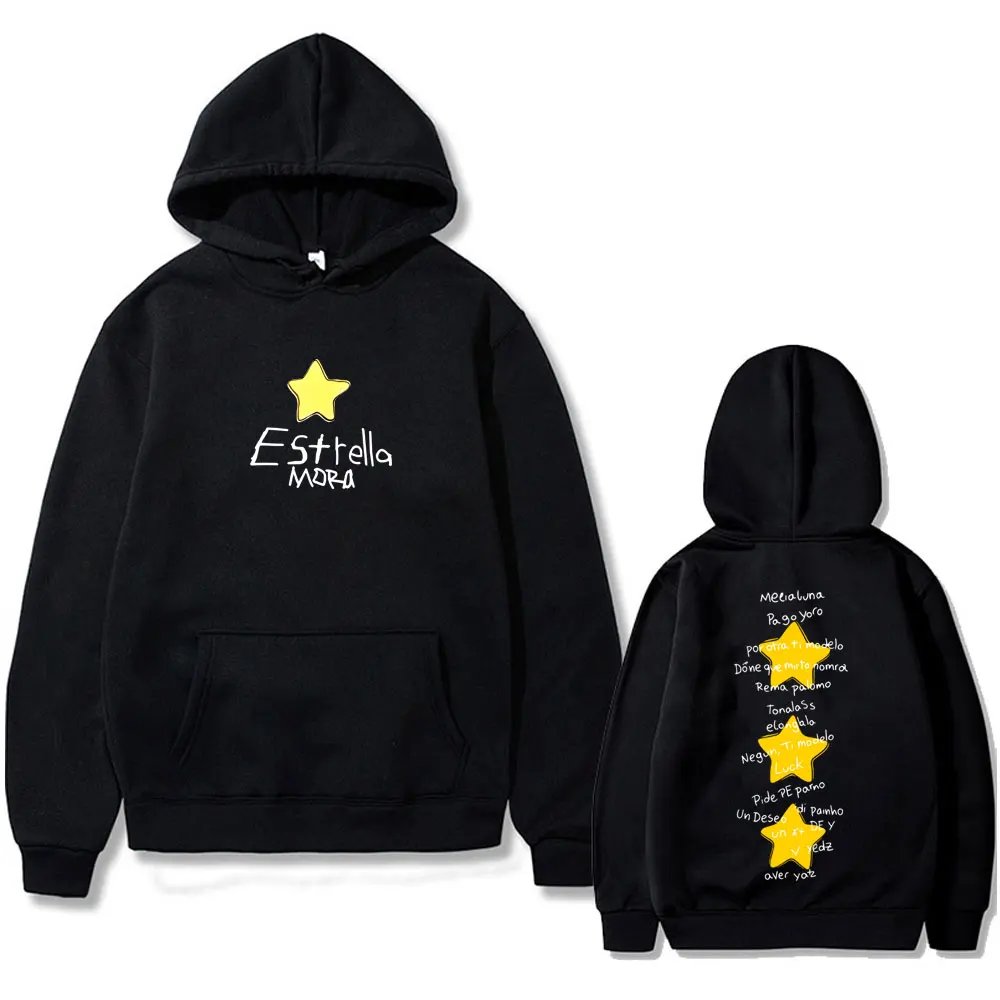 

Rapper Mora Estrella Star Graphic Hoodie Men Women Hip Hop Fashion Vintage Sweatshirt Men's Casual Oversized Pullover Hoodies