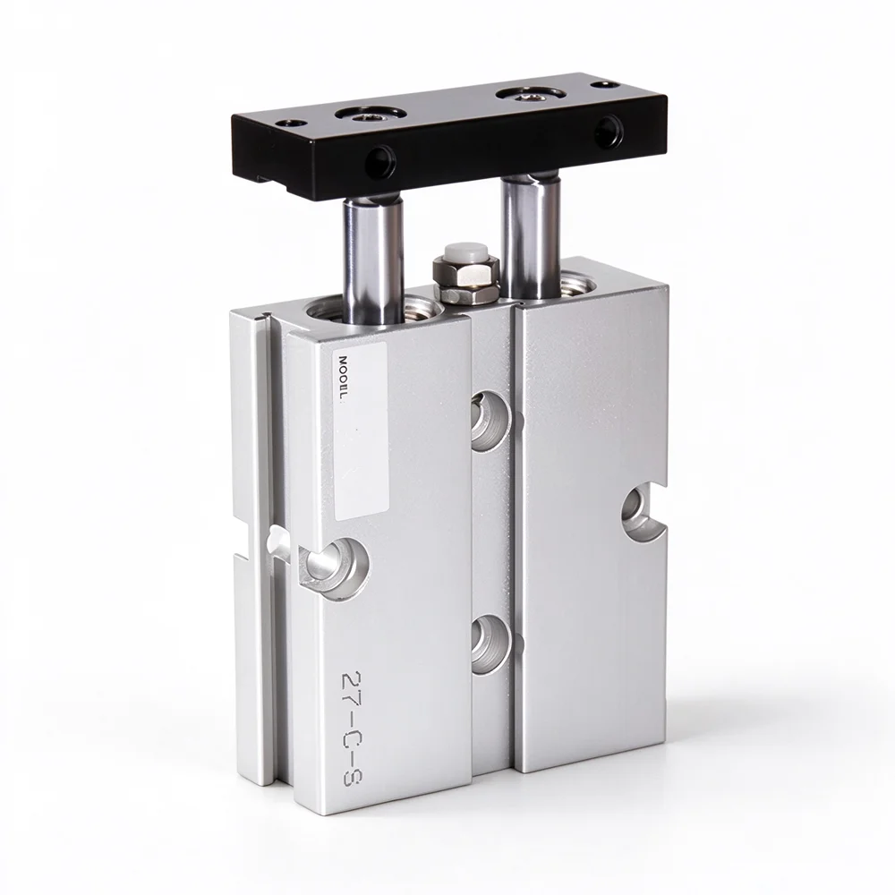 1pc TN20 TDA20 10mm Bore 5/10/20/30/40/50/60/70/75/80/90/100mm Stroke Double Rod Aluminum Alloy Pneumatic Air Cylinder