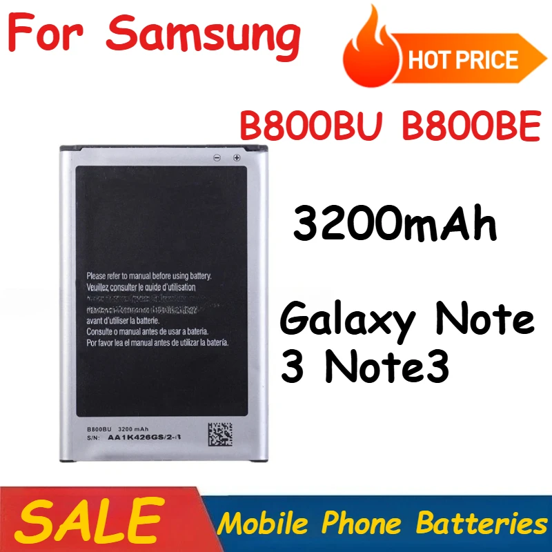 

B800BU B800BE High Capacity Battery 3200mah For Samsung Galaxy Note 3 Note3 Phone Replacement Bateria N9000
