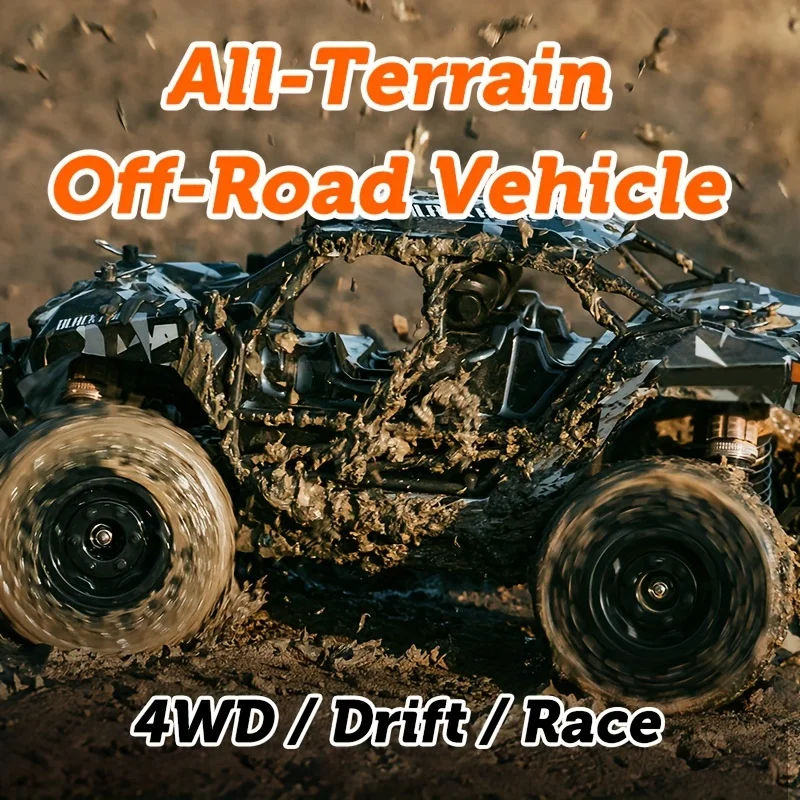 All Terrain Off-Road RC Cars, 80KM/H High Speed, Full Scale 4WD Waterproof Vehicle, Drifting/ Racing/ Climbing Car, 30 Minutes P