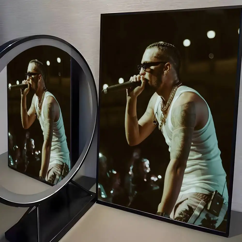 ملصق فني من RaPper J-JC R-Reyes مصنوع من قماش عالي الدقة وطباعة جمالية متقدمة لتزيين غرفة المعيشة والمنزل