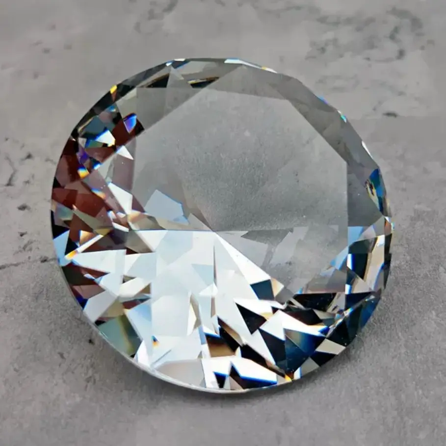

1pc White Clear Crystal Diamond Glass Paperweight Crafts Ornament for Weddings Ornaments Cinco De Mayo Festival Gifts
