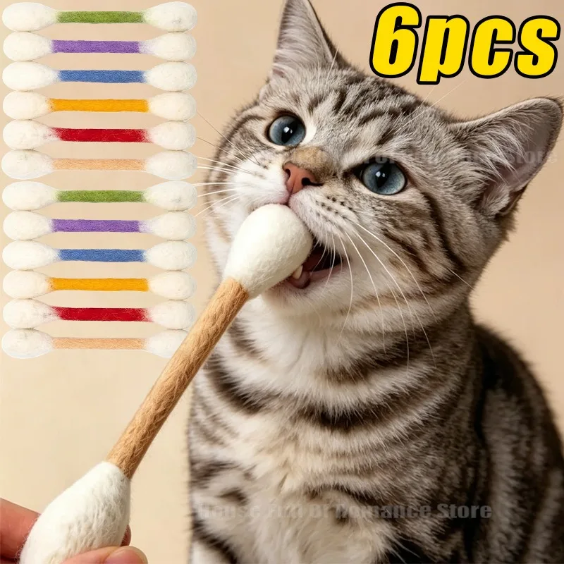 1/3/6 pièces Jouet à mâcher pour chat en coton surdimensionné, anti-ennui, durable, texture douce, léger, pour chatons, pour le nettoyage dentaire
