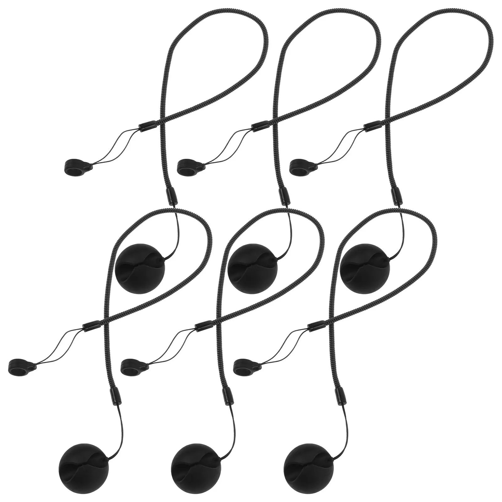 

6pcs Anti-Lose Elastic Tether For Stylus Pen Retractable Spring Strap Holder Attachment For Tablets Clipboards Pen Lanyard