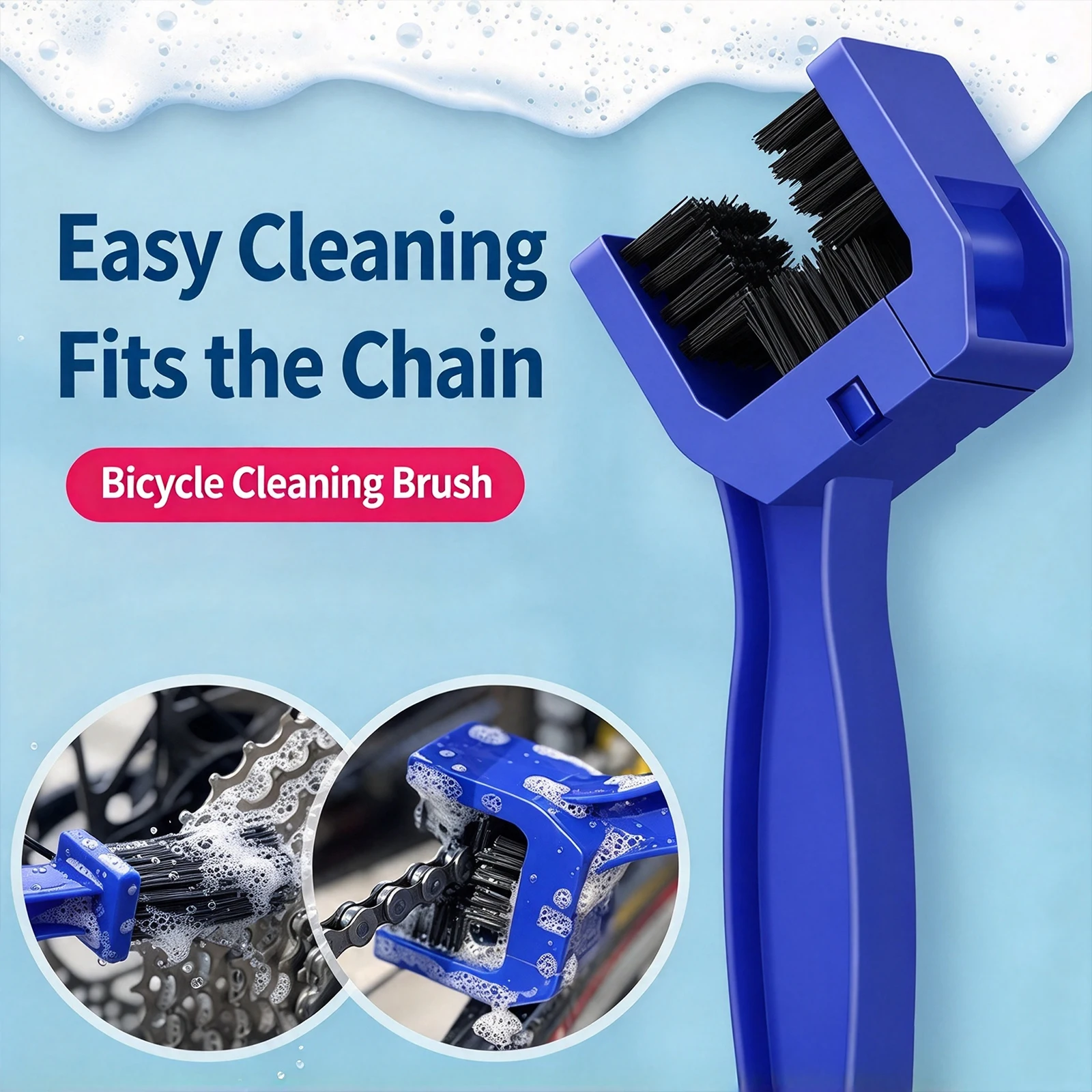 Motorcycle Chain Brush Cleaner Plastic Bicycle/Moto Brush Clean Chain Cleaner Outdoor Scrubber Road Care Tools Bike Accessories