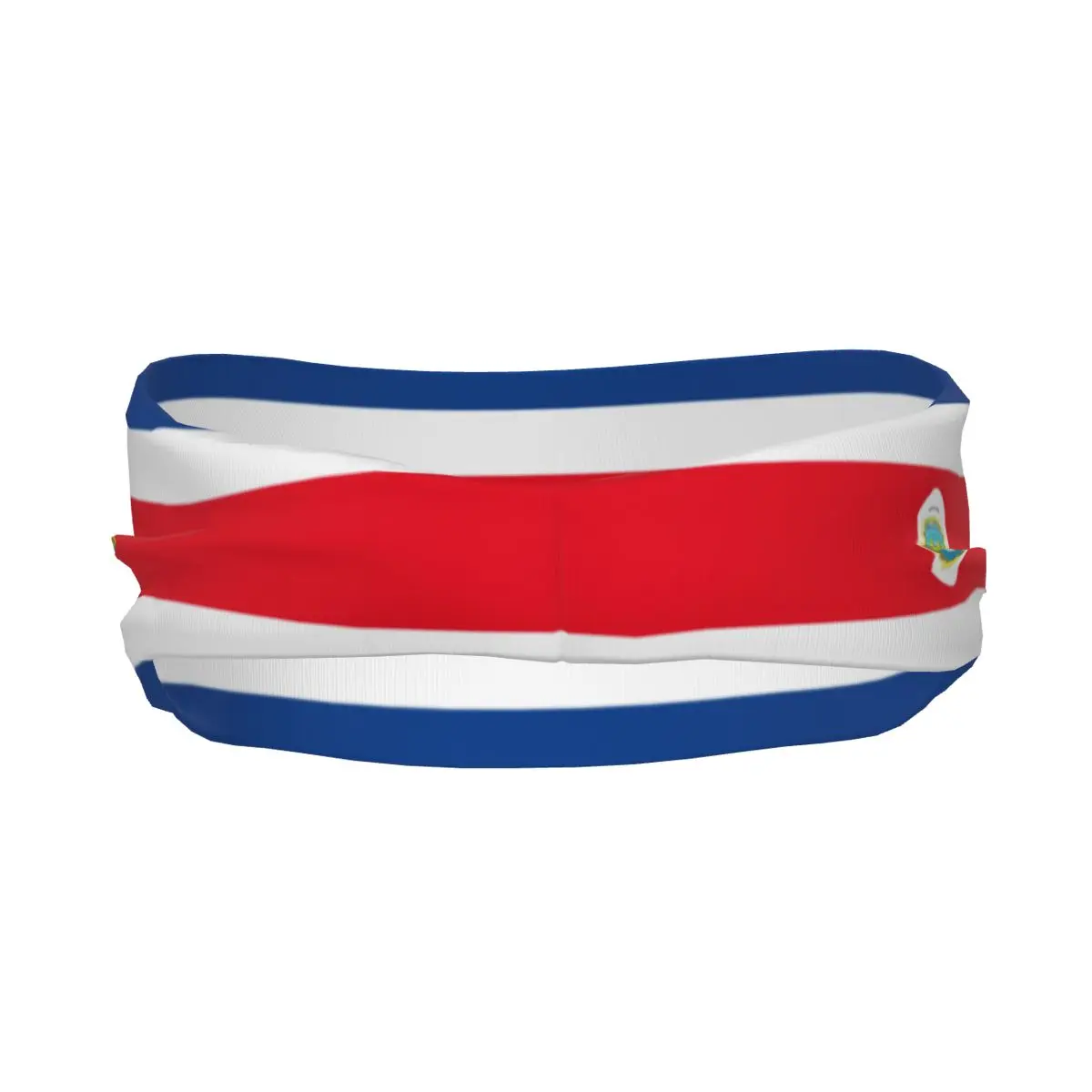 Custom Costa Rican Vlag Sport Hoofdbanden Voor Vrouwen Mannen Rekbare Vocht Wicking Gym Zweetband