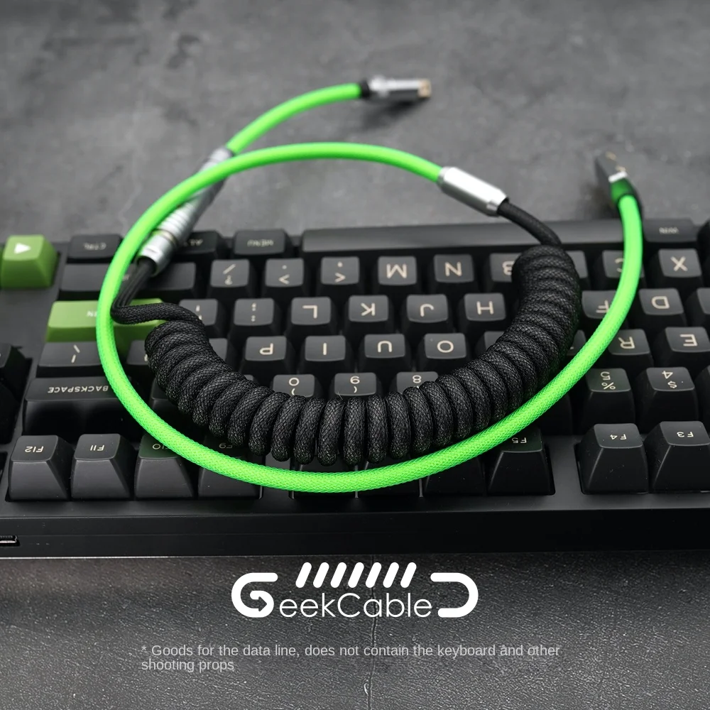 

GC handmade customized mechanical keyboard data cable GMK theme SP limited edition keycap green screen in stock usb cable