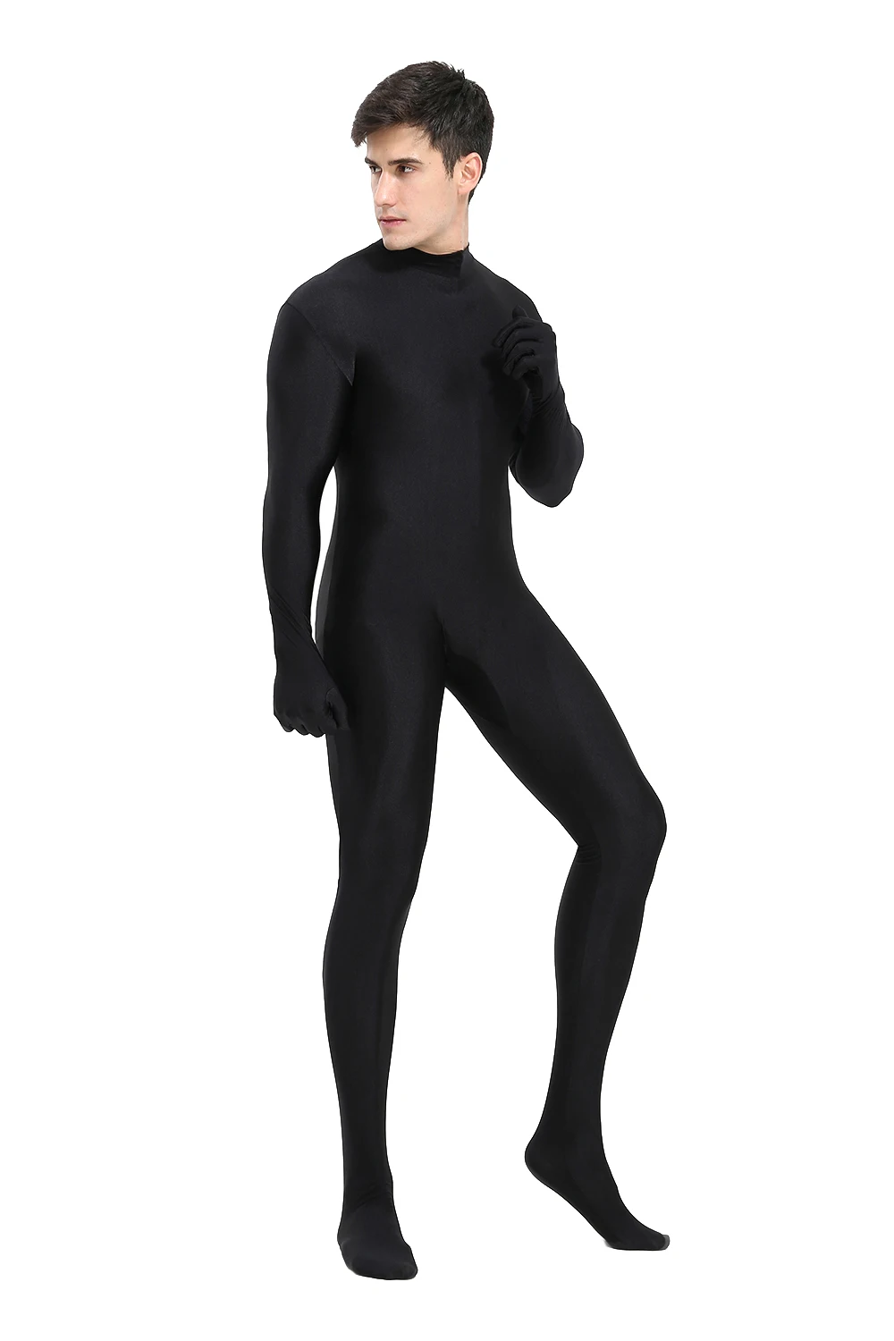 Speerise Erwachsene Männer Nylon Zentai Ganzkörper-Trikot Reißverschluss hinten Spandex Ganzanzug Benutzerdefinierte Kostüme Einteilige Strumpfhosen Yoga Reißverschluss hinten