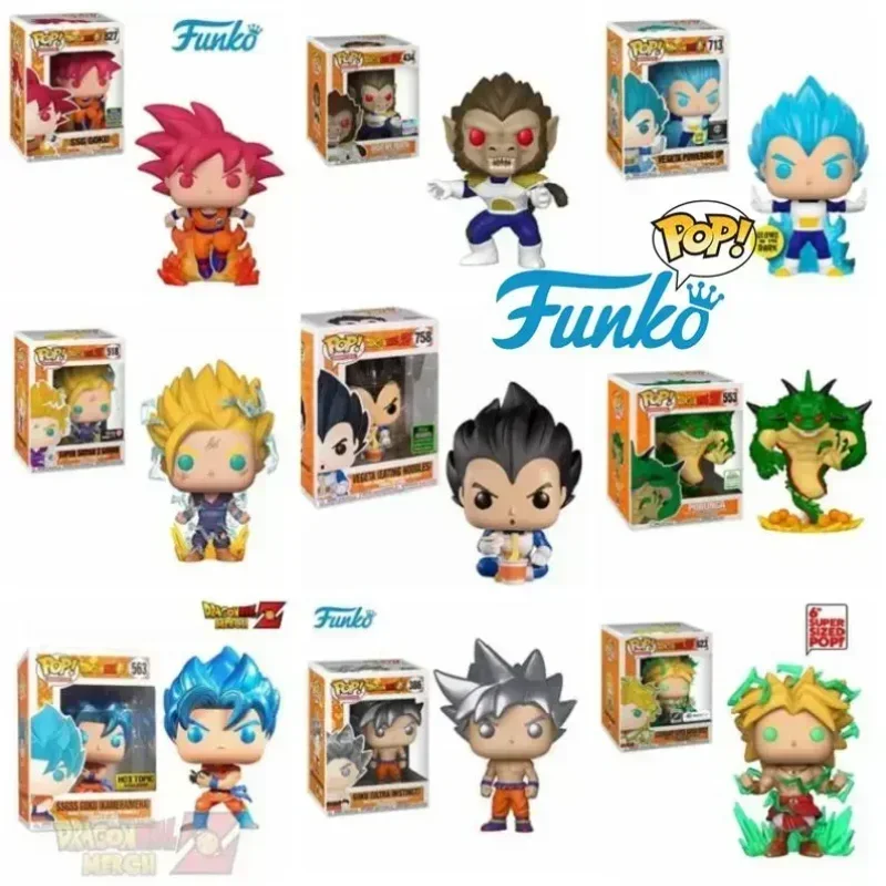 Funko POP Dragon Ball Z SUPER SAIYAN GOKU 563 #   ULTRAL 386 #   GEGETA #   TRUNKS KRILLIN Vinyl Actionfigur zum Sammeln, Modellspielzeug