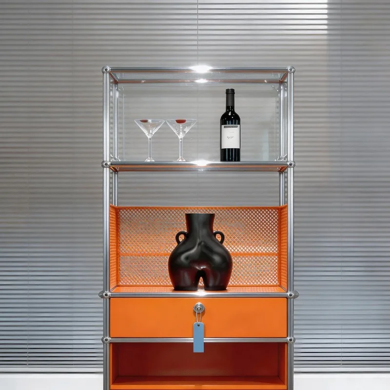 

Standing cabinet, stainless steel storage cabinet high-end module display cabinet