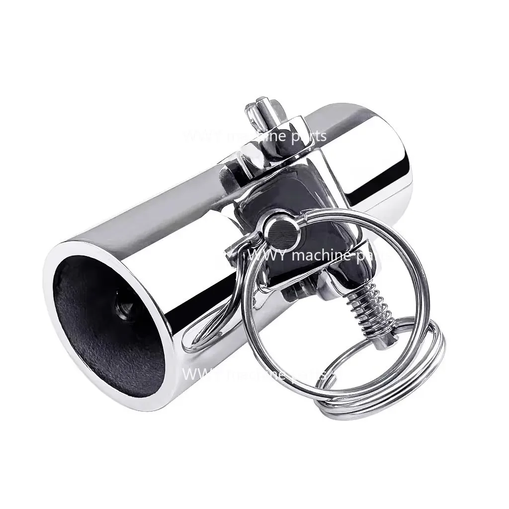 Boat Hardware 316 Stainless Steel Folding Swivel Coupling Tube Pipe Connector Marine Pipe Bimini Tops Flag Pole Connector Yatch