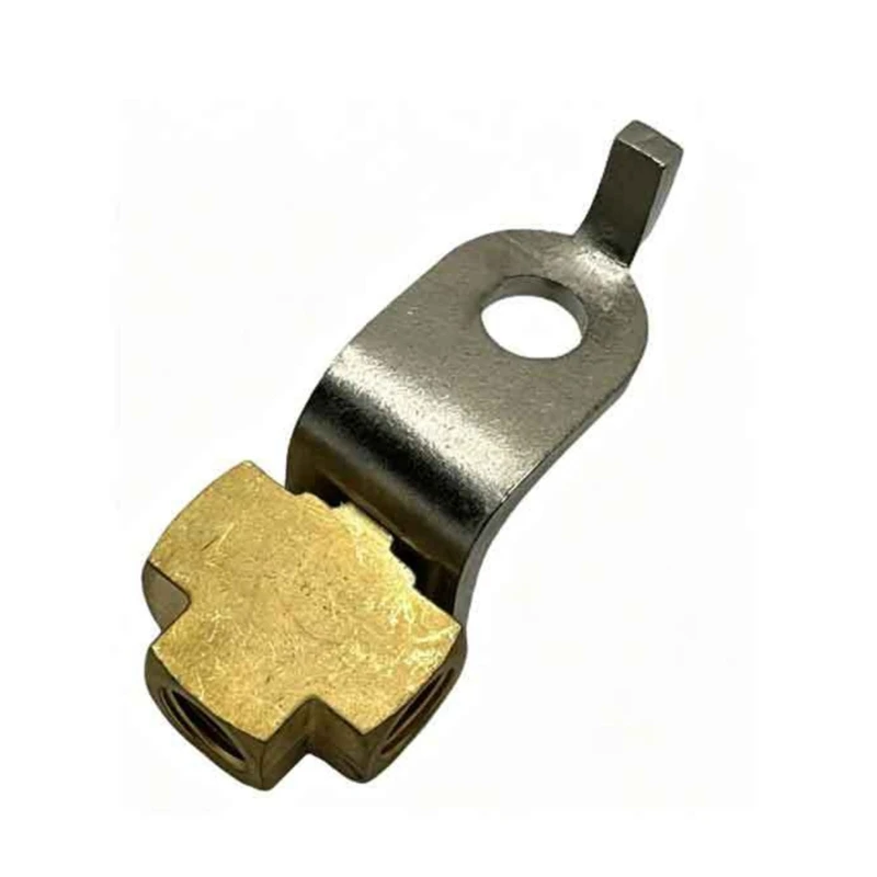 3-Way Brake Line Fitting 3/16 in with Mounting Bracket, 3-Way Brake Fluid Line Split Part for Repair Service and System H9EE
