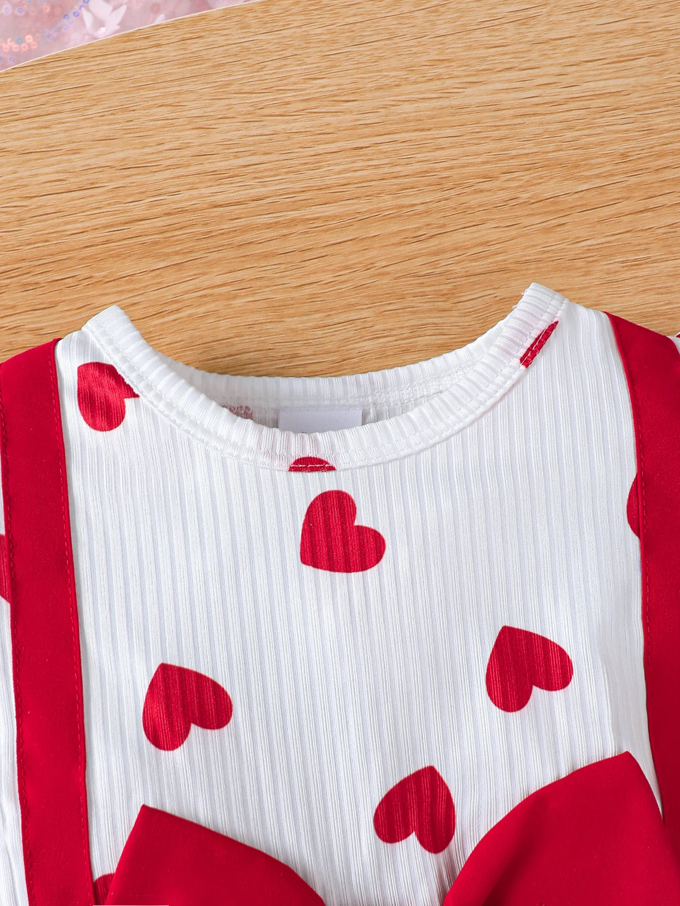 Vestido de niña de 0 a 3 años, cuello redondo, lazo estampado en forma de corazón, vestido de princesa + diadema, vestido de fiesta de verano para niña pequeña