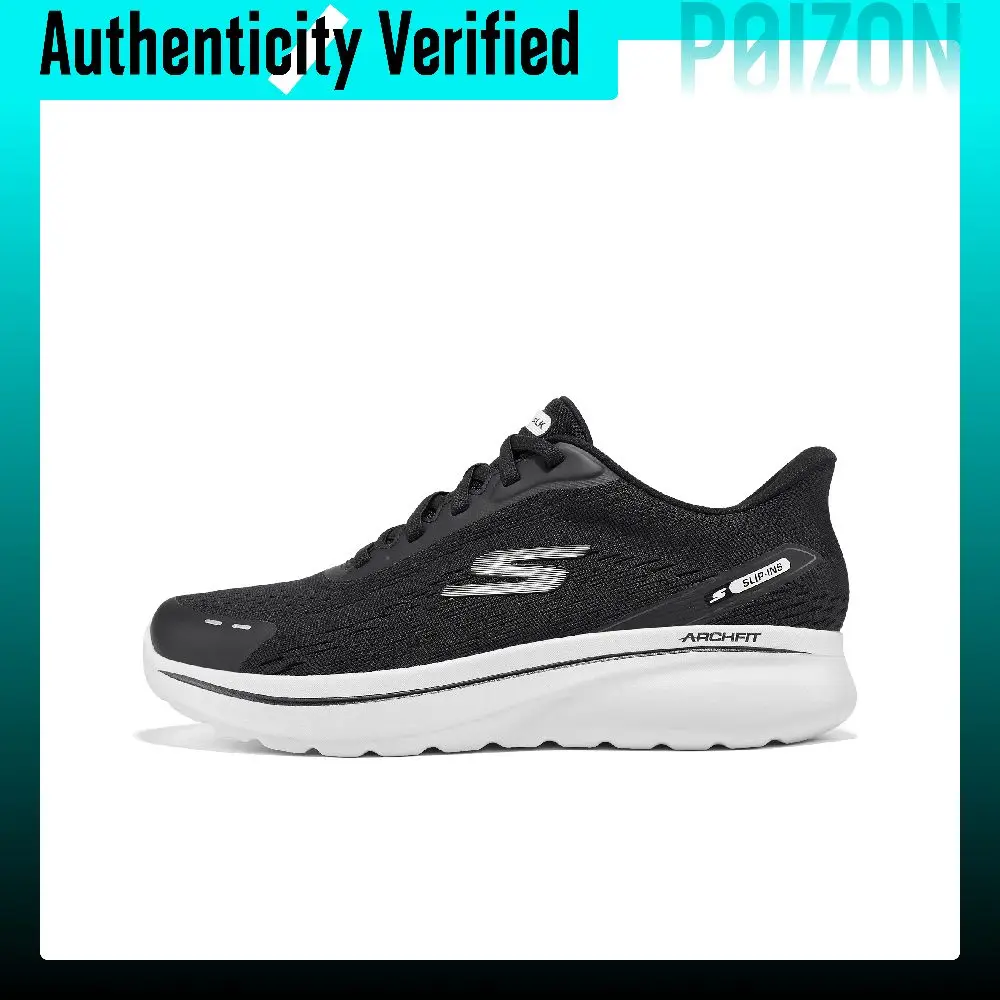 Skechers MEN'S GO WALK Low top Casual Shoes Men's Black White 217075-BKW