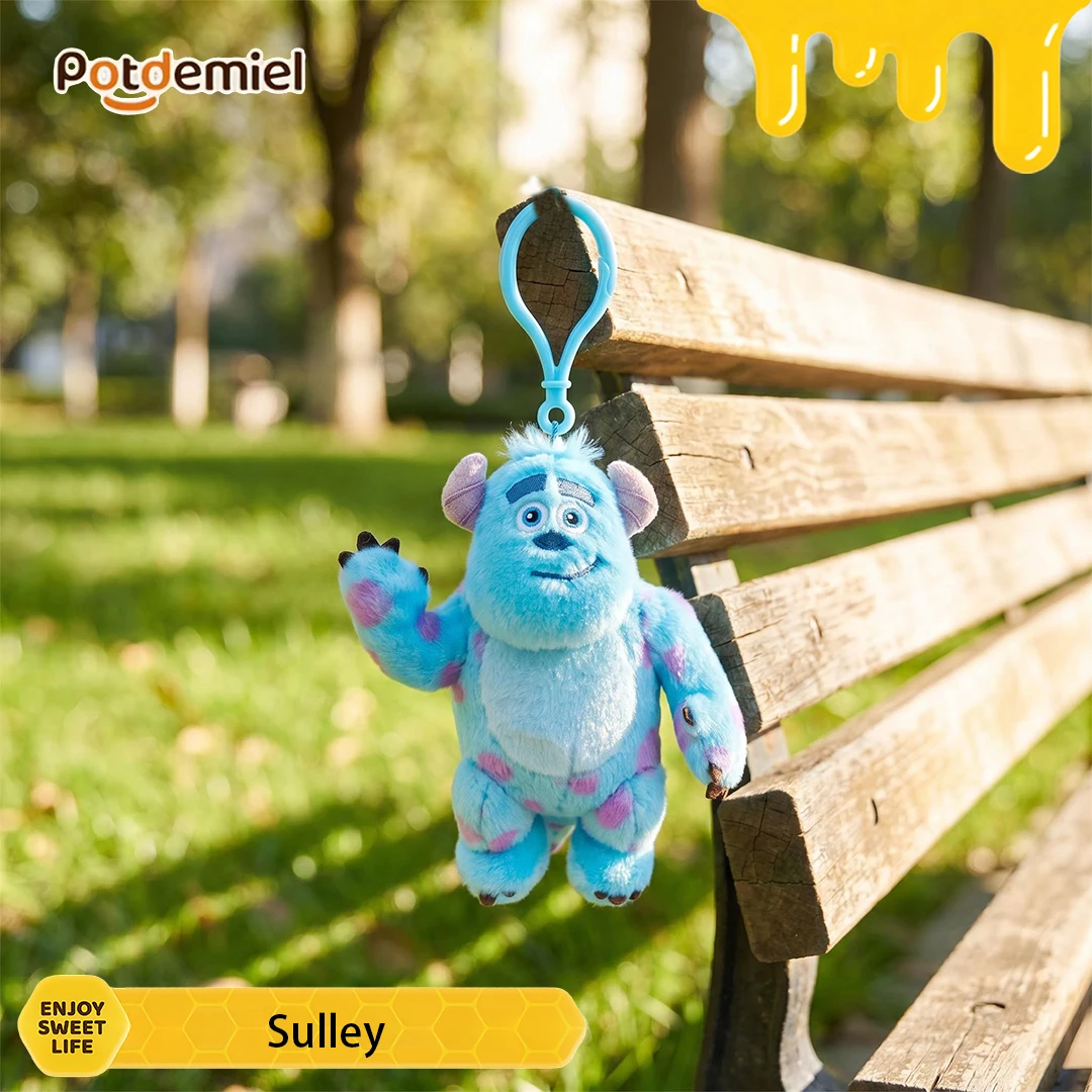 Potdemiel Disney Monsters Inc Sulley Plush Key Holder Monster Plush Doll Backpack Accessory Holiday Gift Bag Ornament Pendant - view 2