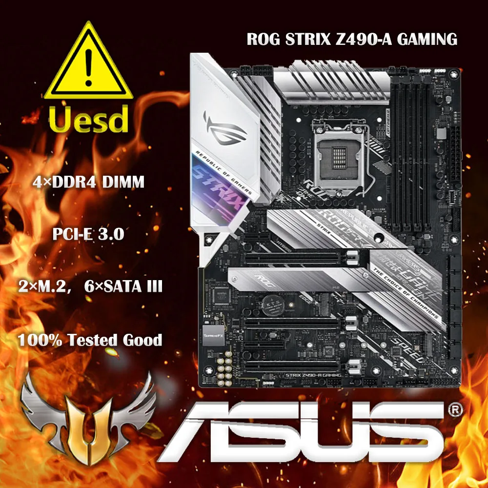 ASUS ROG STRIX Z490-A GAMING LGA 1200 (Intel 10th Gen) Z490 SATA 6Gb/s ATX Intel Motherboard