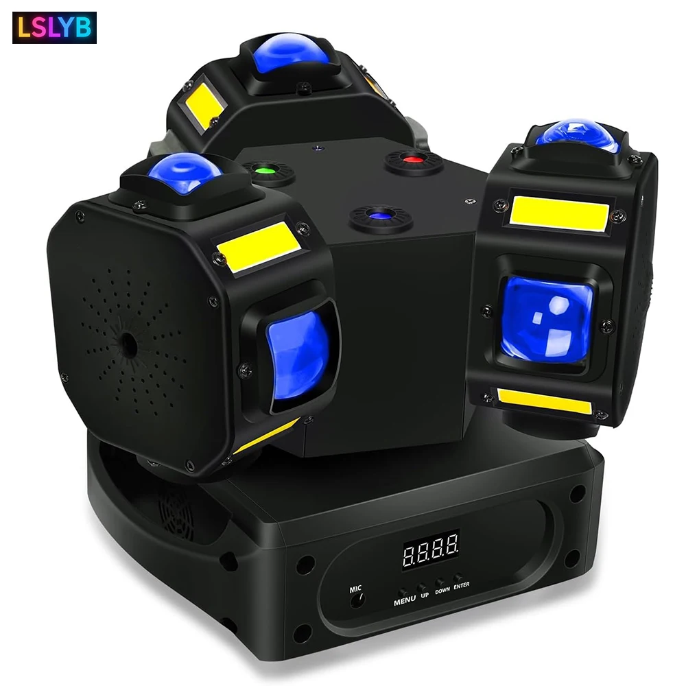 

Диско-джейские огни с подвижной головкой, 180 Вт, 12 светодиодов, вращающийся луч, сценический светильник с подвижной головкой для мероприятий, звуковая активация, освещение для вечеринок