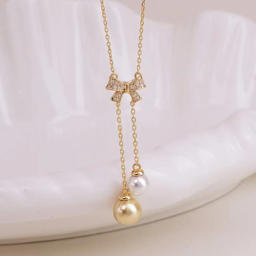 

Крепления для ожерелья из стерлингового серебра S925, фурнитура для ювелирных изделий, детали, фурнитура, аксессуары для жемчуга 6-8 мм, 3 шт./лот