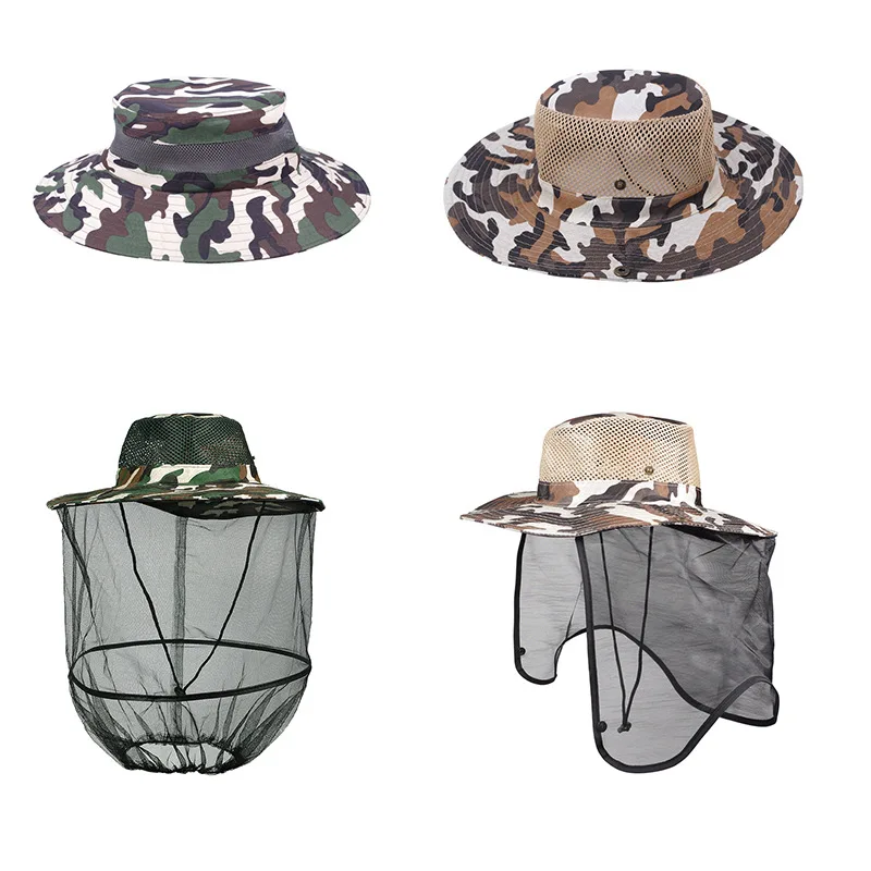 

Outdoor Fishing Hat Wild Night Bucket Sun Hat Mosquito Insect Protection Anti-Bee Cap Hiking Beekeeping Outdoor Adventures