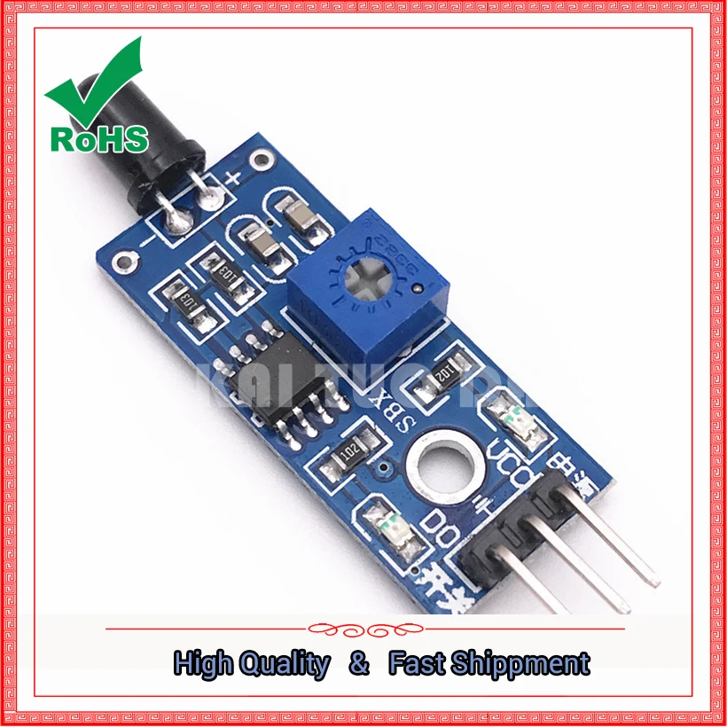 Blue Board Flame Sensor Module Fire Source Detection Module Infrared Receiver Module (3-wire) Board