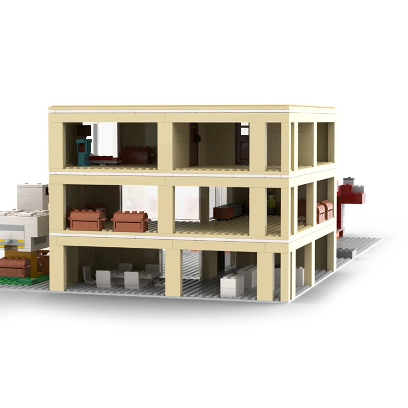 767PCS MOC Pixel Art Cottage Building Blocks Modello di casa cubica fai-da-te con tetto rimovibile per i fan dei giochi