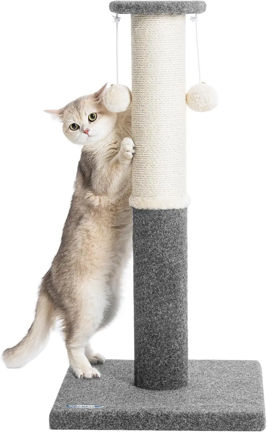 

34-Inch Tall Cat Scratching Post for Indoor Cats, Large Scratch Post, Sisal Cat Scratcher, Sturdy and Durable Cat Pos