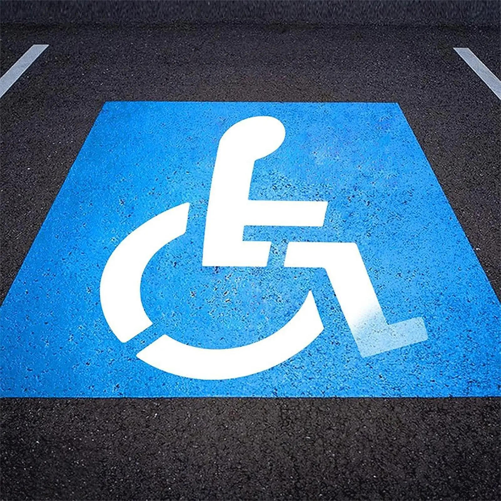 Handicap Parking Stencil Versatile Easy to Use Flexible Pavement Painting 1mm Thickness Garage Silicone Marker Foldable Template