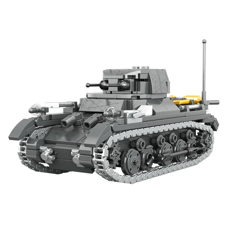 WW2 Military Series 1:35 PzKpfw I Ausf B Tank Classic Collection Model Building Blocks Bricks Toys Gifts