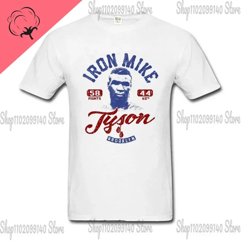 Mike Tyson silhouette boxing champion t-shirt men's summer boxing short sleeves