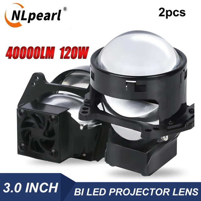 NLpearl 2szt 3-calowe soczewki projektora Bi LED do reflektorów Hella 3R G5 6000K Auto Lamp 120W 40000LM Diode Headlamp Car Accessorie