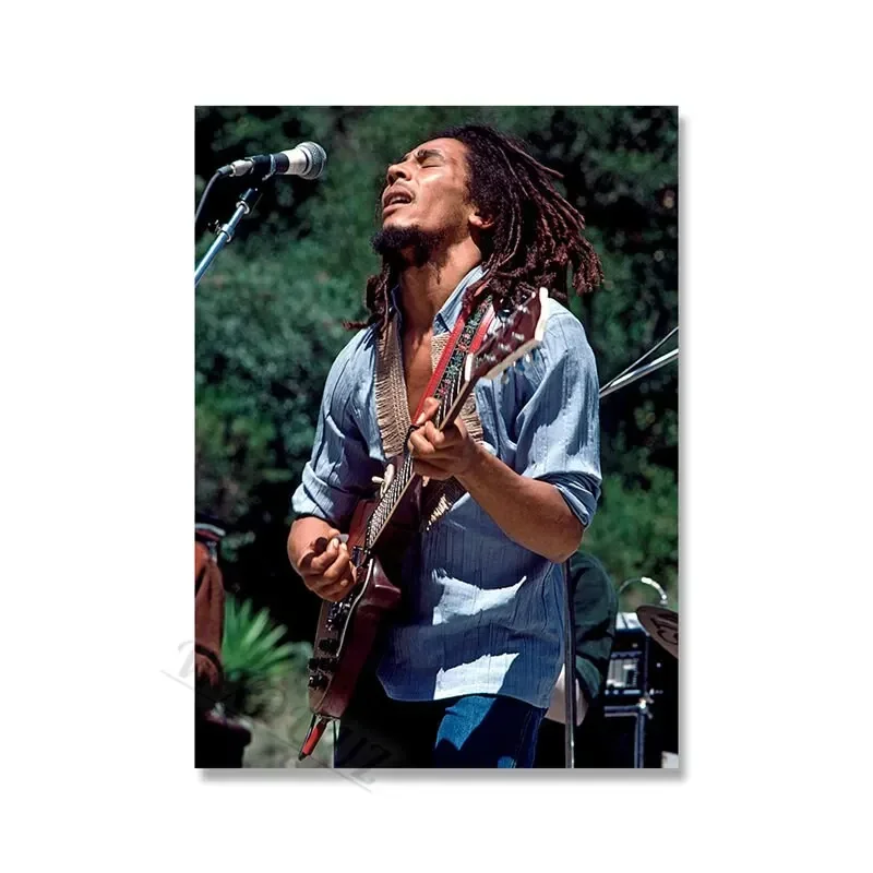 Bob Marley Famous Music Singer Star Canvas Painting Posters and Prints Wall Art Pictures for Living Room Decoration