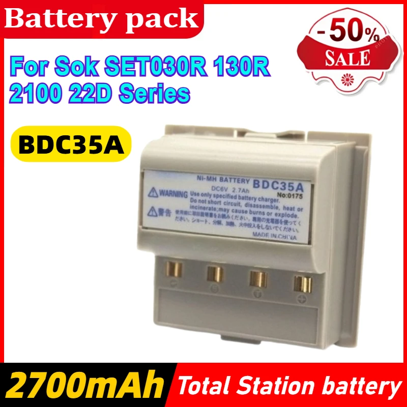 BDC35A BDC-35 Li-ion Battery For Sok SET030R 130R 2100 22D Series Total Station Rechargeable NI-MH Battery