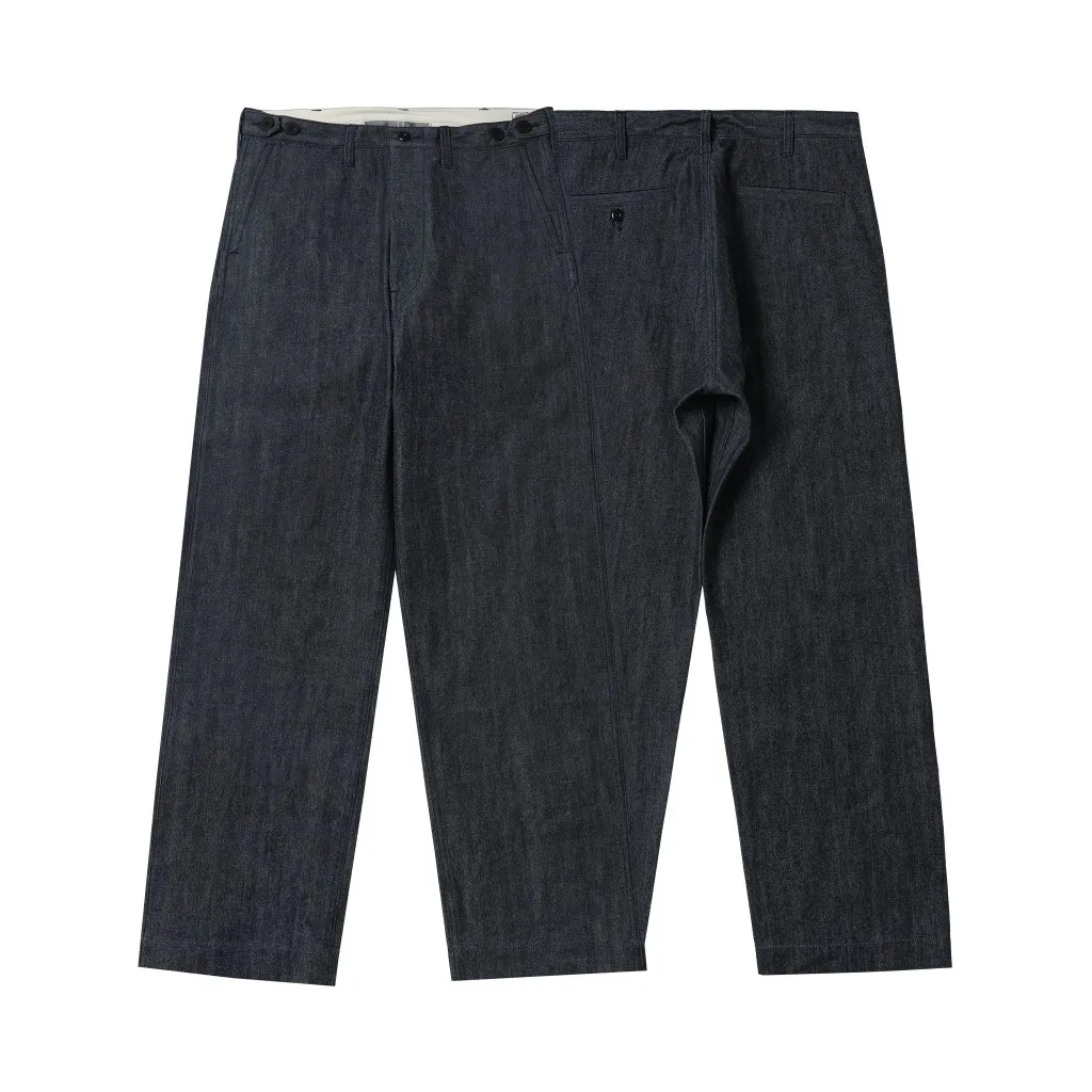 

Classic American Sle Naval De Pants Long Trousers Men's Vintage Khaki Strong Twist Red Ear Denim High Waist Jeans