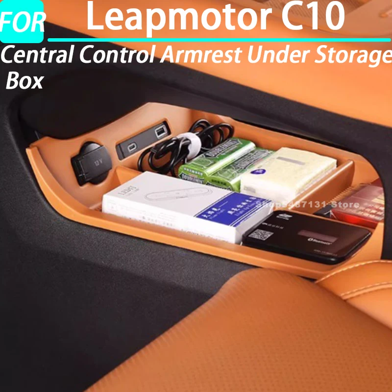 

Car Central Control Armrest Under Storage Box for Leapmotor C10 Interior Accessories 2024 2025 2026 for Left Hand Drive
