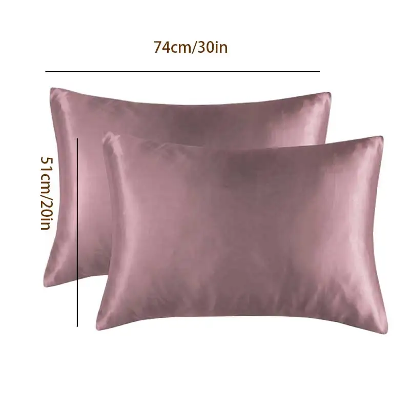 A Pair Solid Color Soft Pillowcase Cover Bedding Pillow Cover Rectangle Pillow Cases Bed Linings