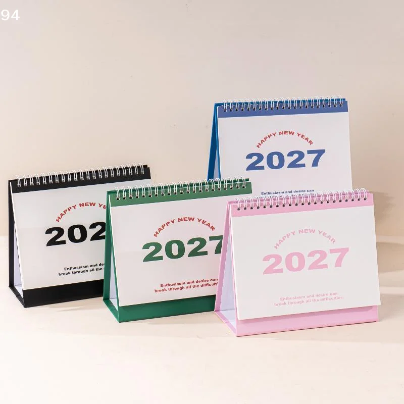 2027 Ins Style Calendar Simple Fresh & Creative Desktop Decoration Plan Check In Ornament Office School SuppliesNF stationery