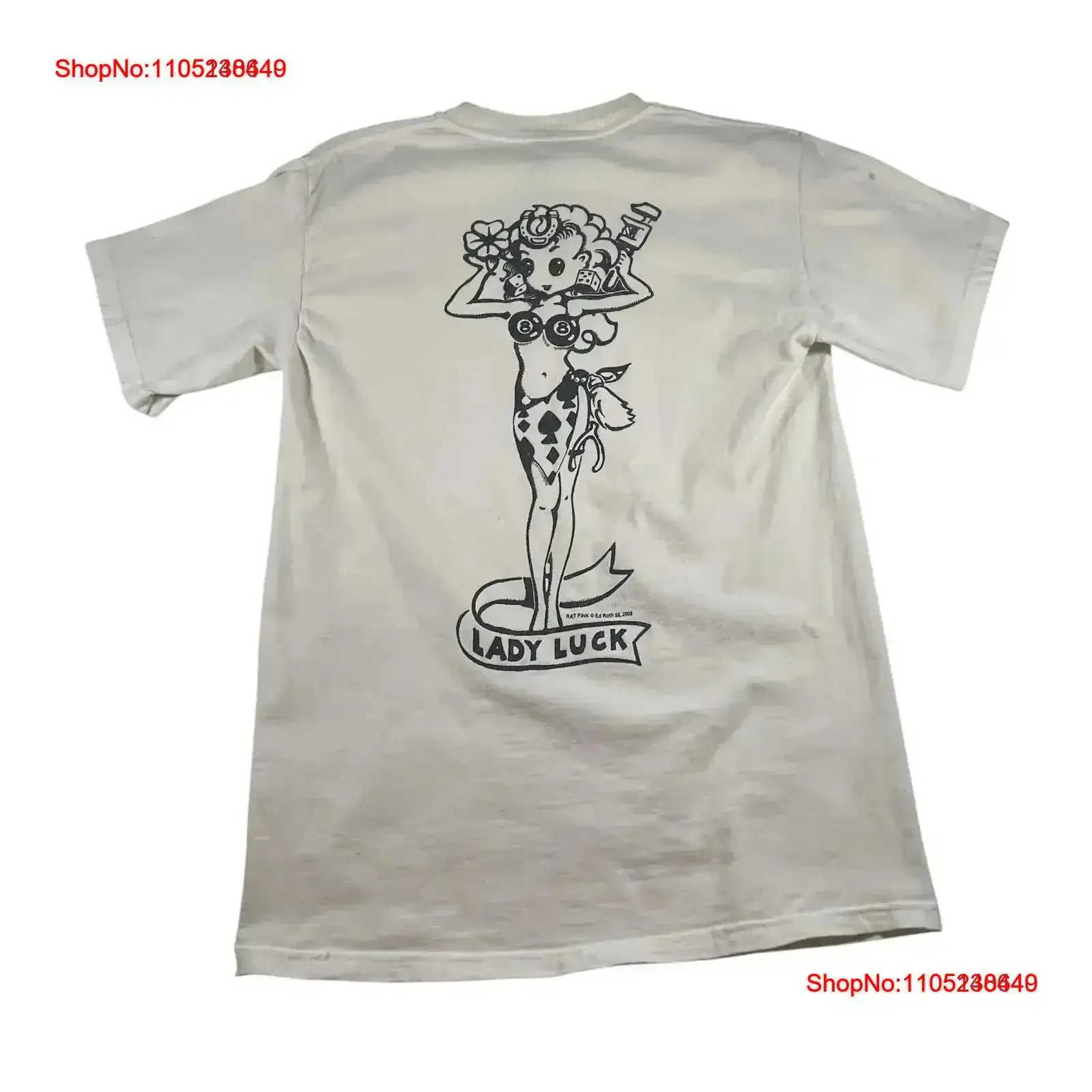 Y2K Rat Fink T Shirt S Lady Luck Ed Big Daddy Roth 2008 Preowned Casual vintage Washed graphic Breathable designer clothes