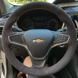 Custom Car Steering Wheel Cover Suede 100% Fit For Chevrolet Malibu XL 2016 2017 Equinox 2017 2018 Buick Velite 5 Car Interior